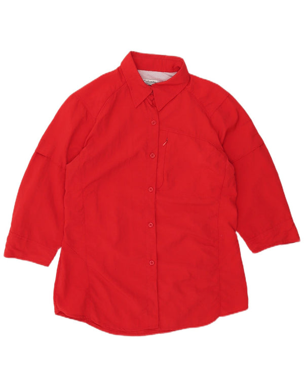 Damska koszula z rękawem 3/4 Columbia, UK 18 XL, czerwony nylon