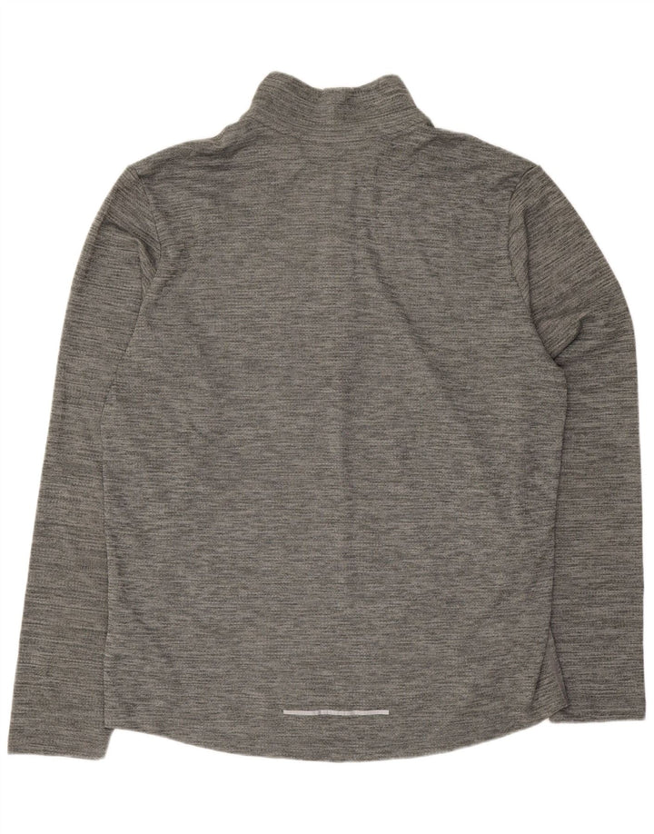 Męski dres Nike Dri Fit z zamkiem błyskawicznym na szyi, duży, szary nakrapiany