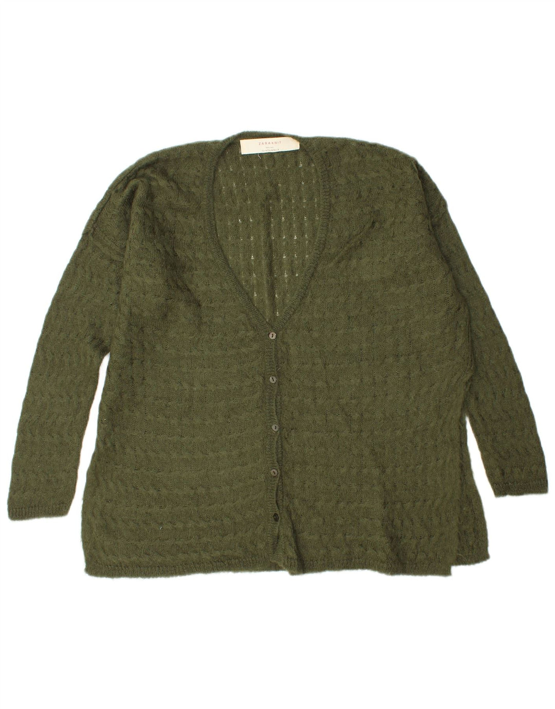 Damski sweter oversize Zara UK 14, średni zielony