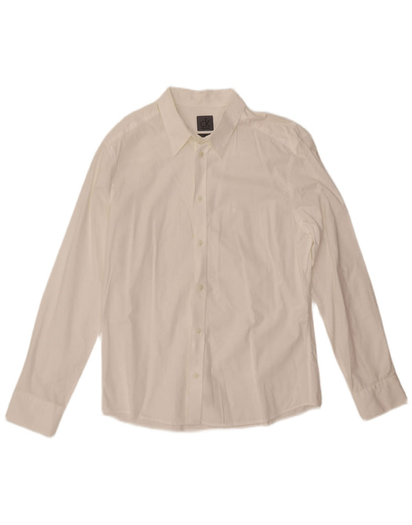 Koszula męska CALVIN KLEIN o dopasowanym kroju XL, biała