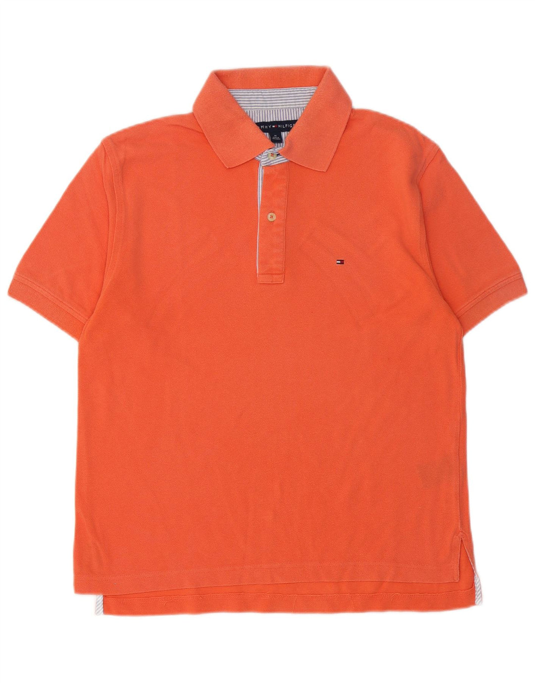Męska koszulka polo TOMMY HILFIGER, średnia, pomarańczowa, bawełniana