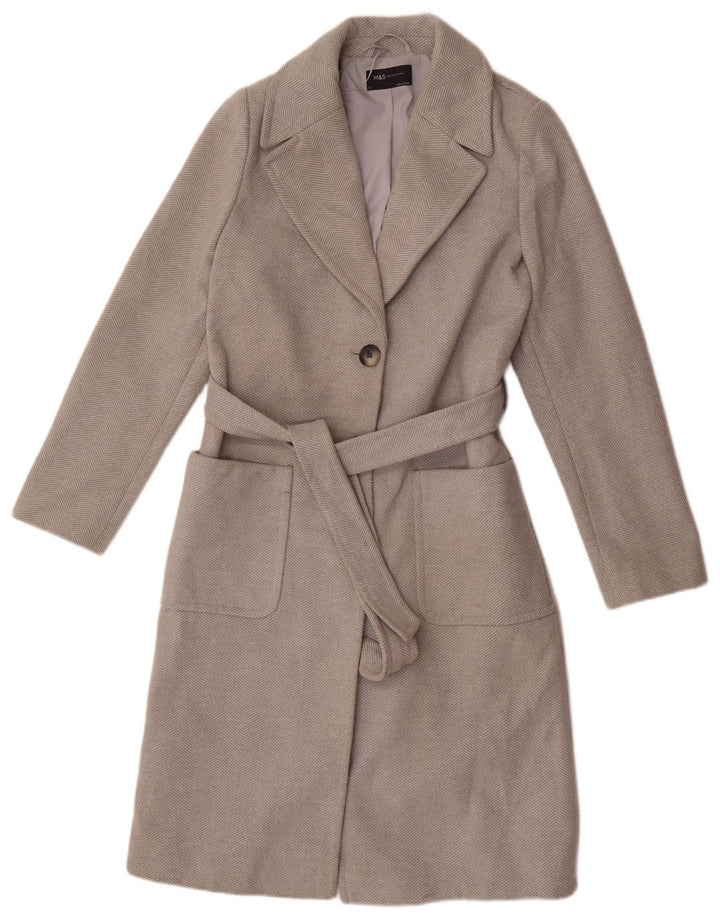 Marks & Spencer Płaszcz damski UK 8, mały, szary, poliester