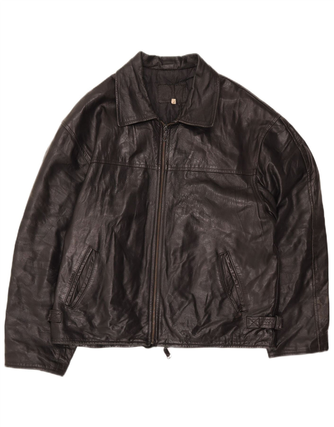 Damska kurtka skórzana VINTAGE IT 54 3XL czarna