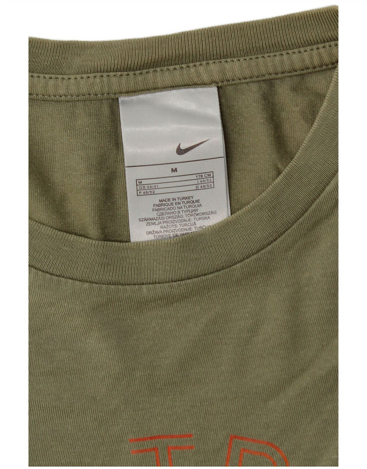 Męska koszulka z grafiką NIKE Top UK 39/41, średnia bawełna khaki