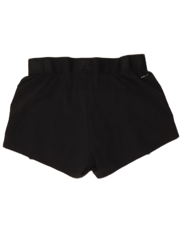 Damskie spodenki sportowe Nike Dri Fit UK 10, małe, czarne, poliestrowe
