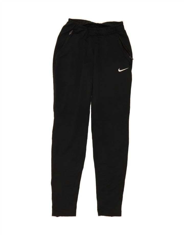 NIKE Womens Dri Fit Tracksuit Trousers UK 4 XS Black Polyester Vintage Nike and Second-Hand Nike from Messina Hembry 