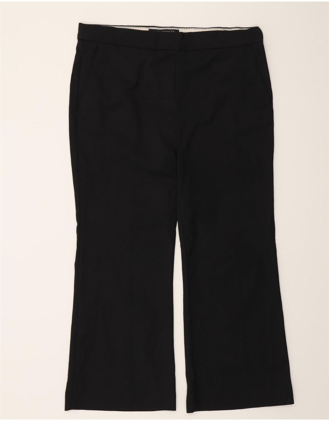 Damskie spodnie Chino Bootcut Zara IT 42 Large W32 L26 Czarne