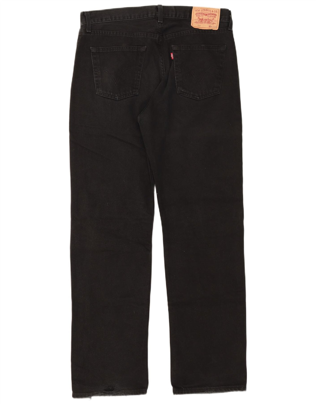 Męskie dżinsy Levi's 751 Straight W34 L32 Czarna bawełna