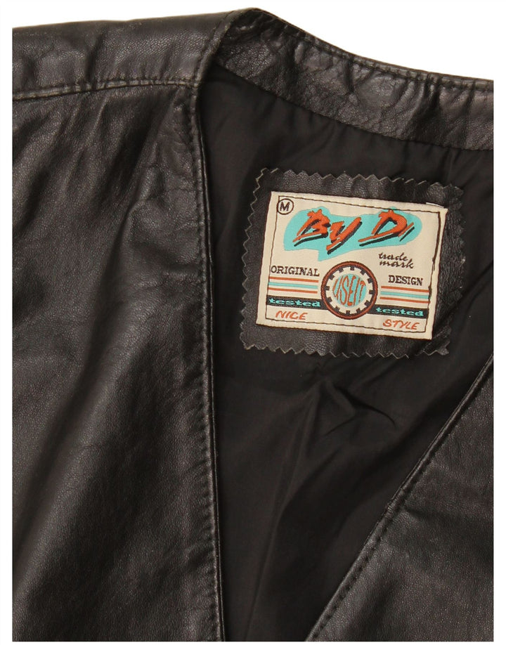 Męska kamizelka skórzana VINTAGE, średnia czarna