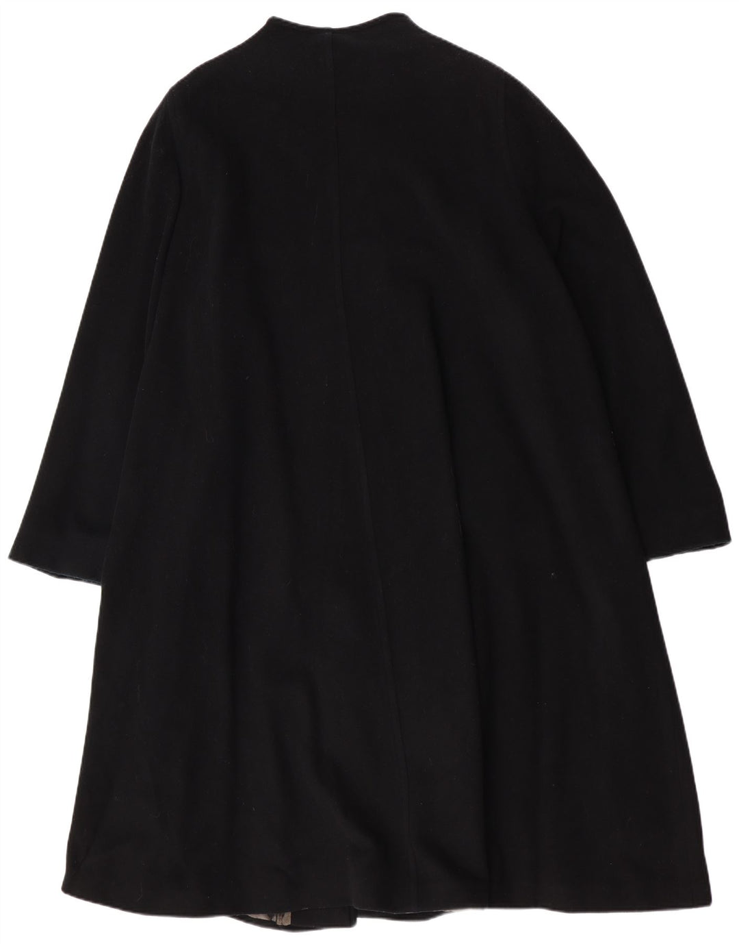 LADY H. Damski płaszcz oversize IT 49 XL Czarna wełna owcza