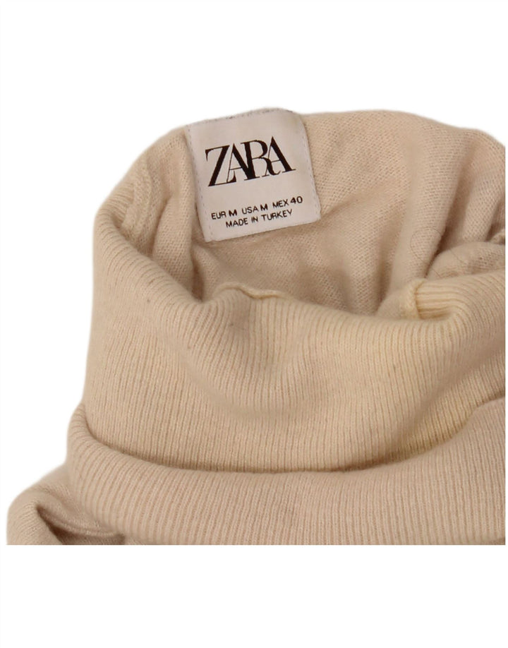 Męski sweter Zara z golfem, średni beż
