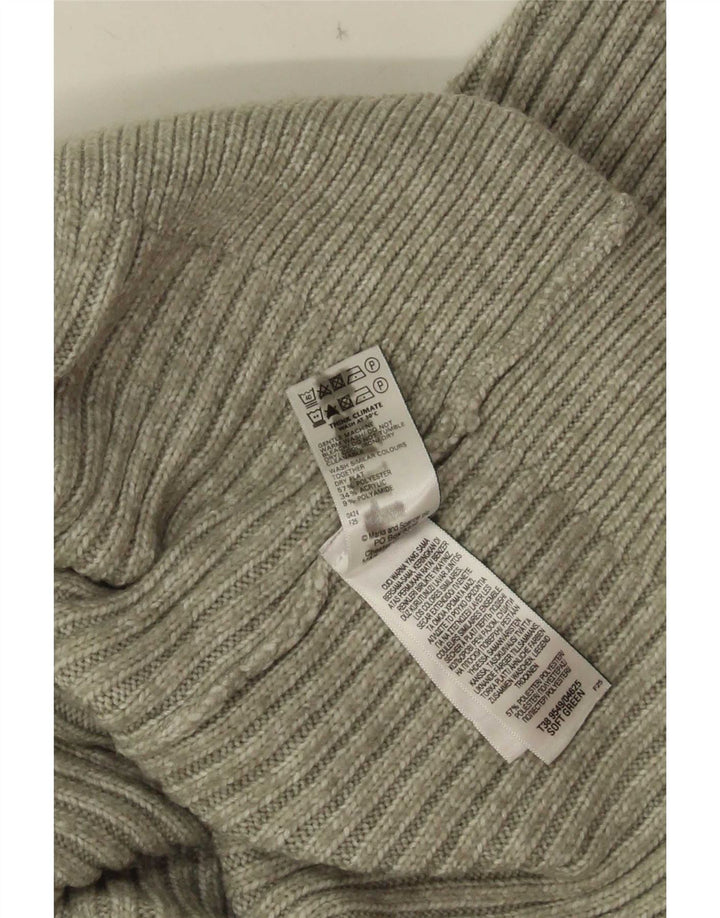 Marks & Spencer Damski sweter rozpinany UK 16, duży, zielony, poliester