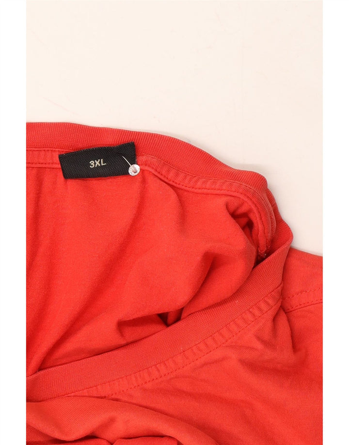 CARLO COLUCCI Mens T-Shirt Top 3XL Red Cotton Vintage Carlo Colucci and Second-Hand Carlo Colucci from Messina Hembry 