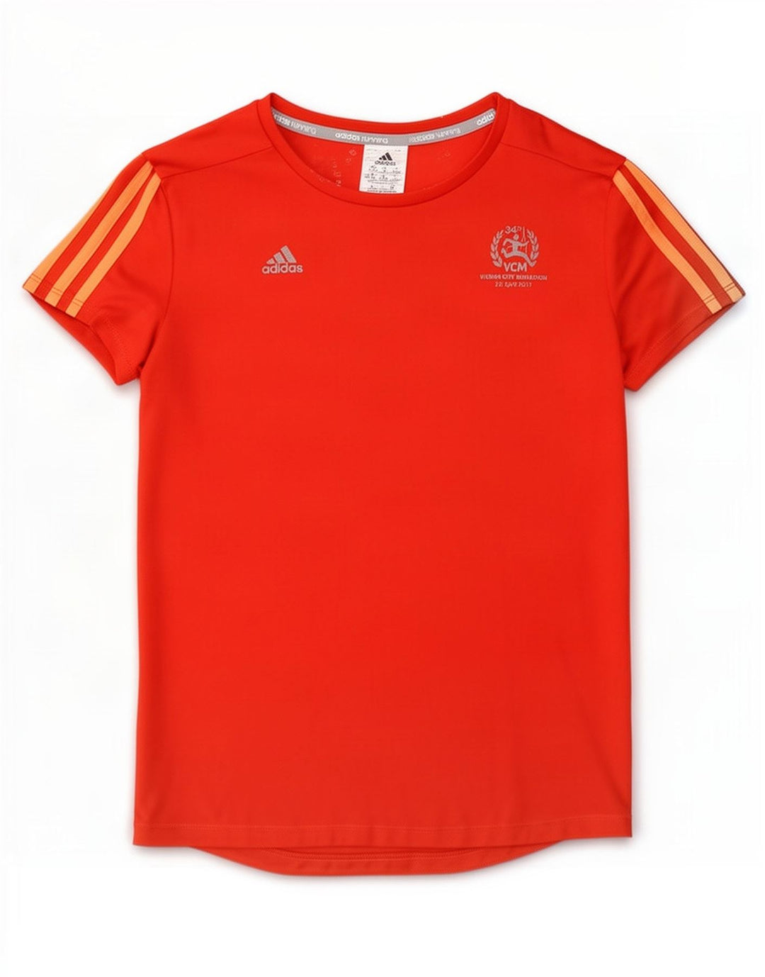 Damska koszulka do biegania Adidas z grafiką Top UK 12/14 Średni pomarańczowy poliester