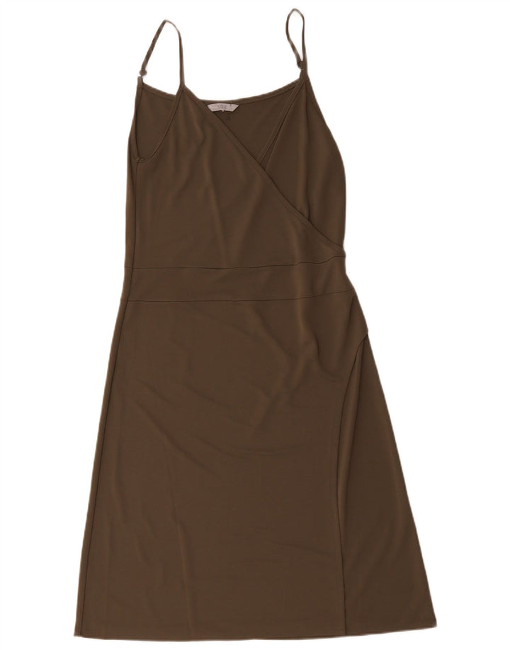 Marks & Spencer Damska sukienka o linii A bez rękawów UK 12, średni khaki