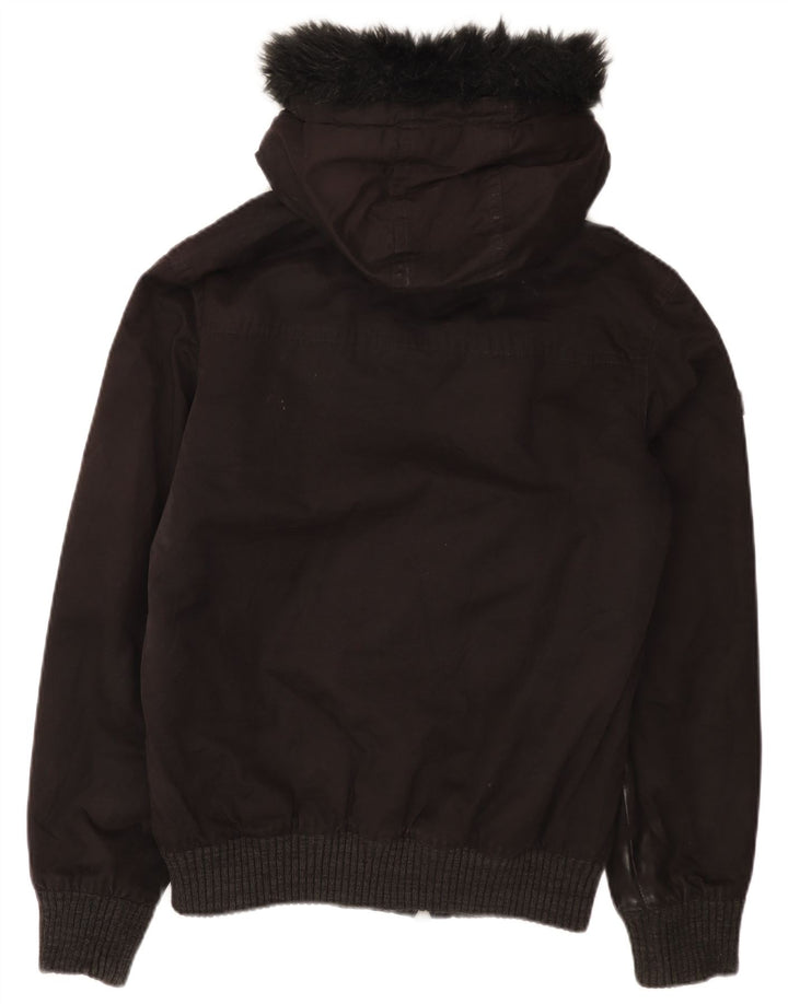 Męska kurtka bomber z kapturem Superdry UK 38, średnia czarna