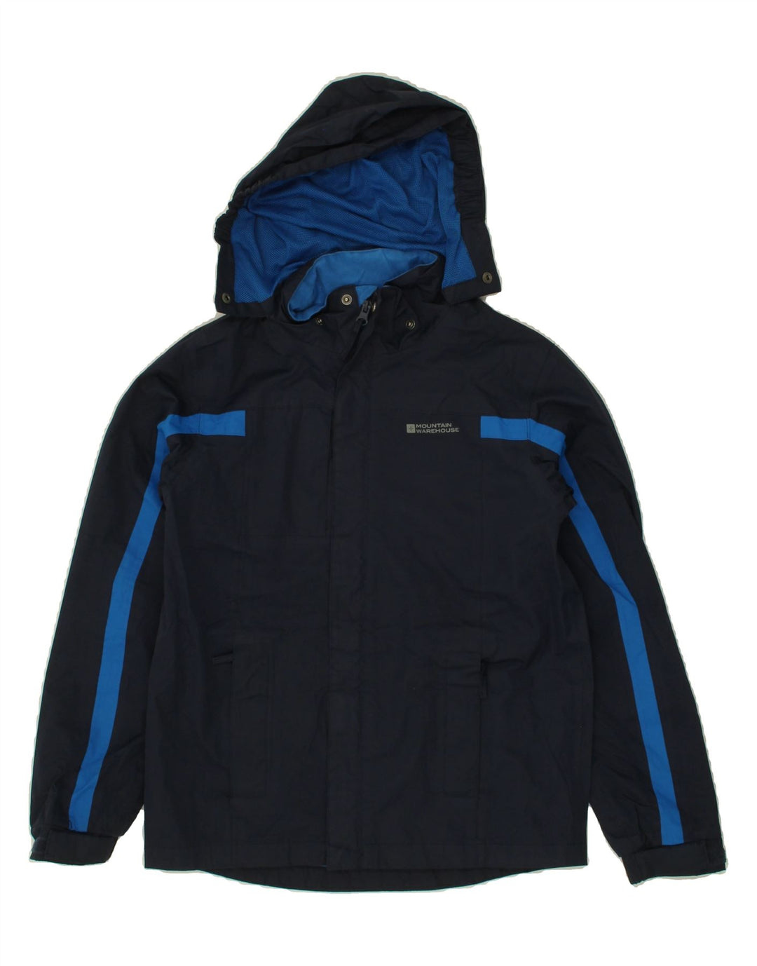 MOUNTAIN WAREHOUSE Boys Hooded Windbreaker Jacket 11-12 Years Navy Blue Vintage Mountain Warehouse and Second-Hand Mountain Warehouse from Messina Hembry 