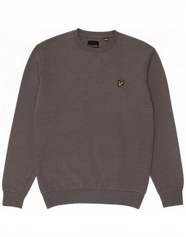 Męski sweter dresowy Lyle & Scott, średnioszary, bawełniany