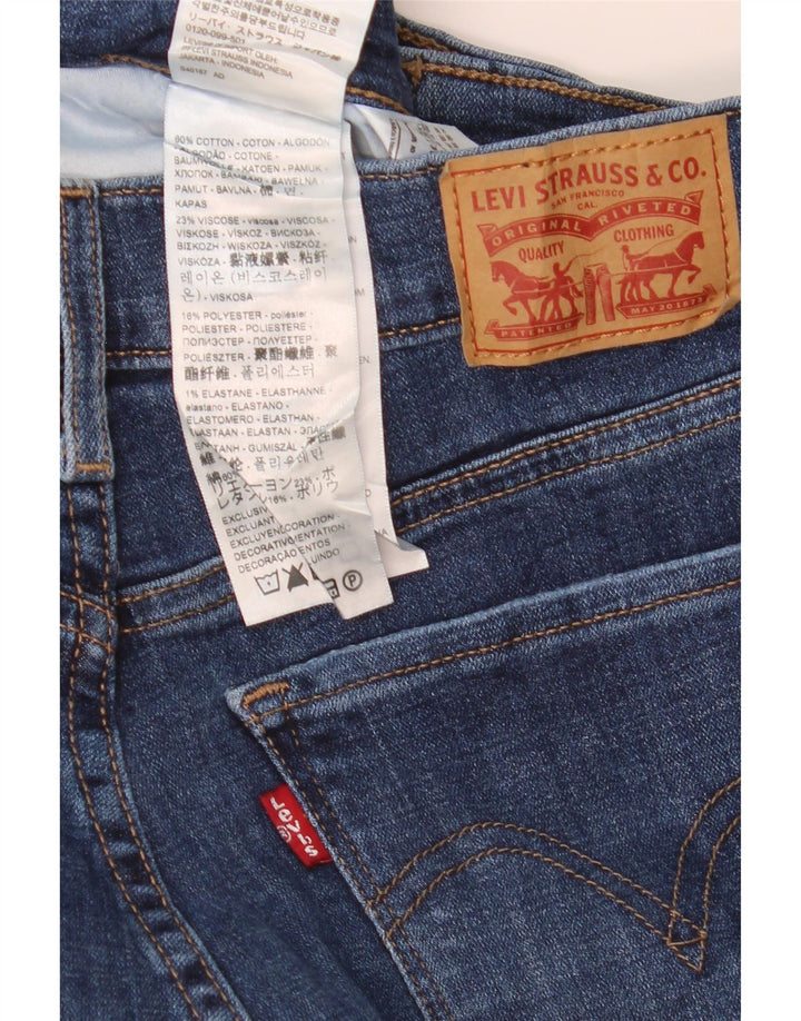 Damskie klasyczne proste dżinsy Levi's US 6 Medium W28 L30 Niebieska bawełna