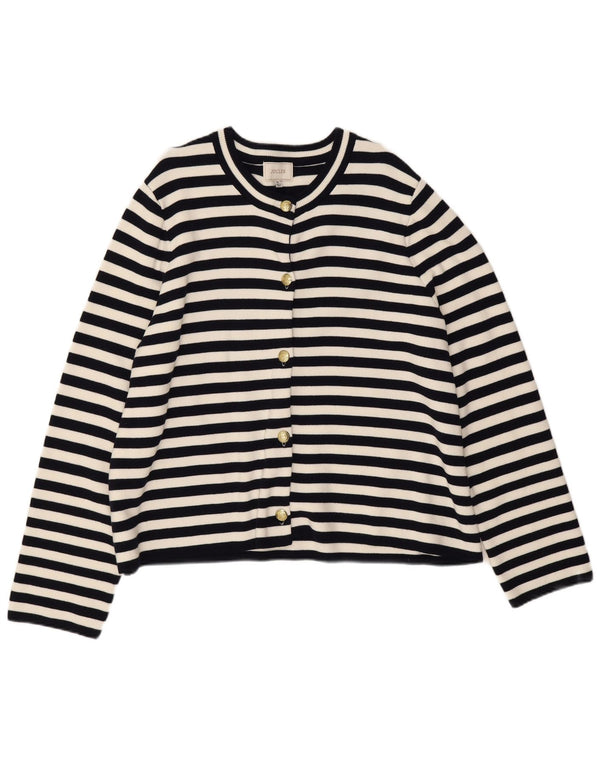 Sweter damski Joules Crop Cardigan UK 18 XL, bawełniany, granatowy w paski
