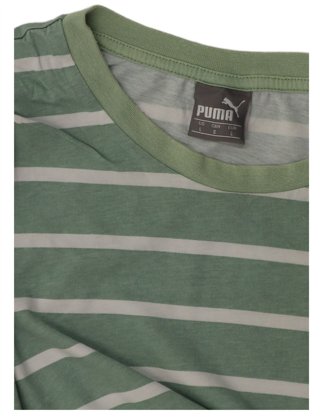 Męski T-shirt PUMA Top, duże, zielone paski
