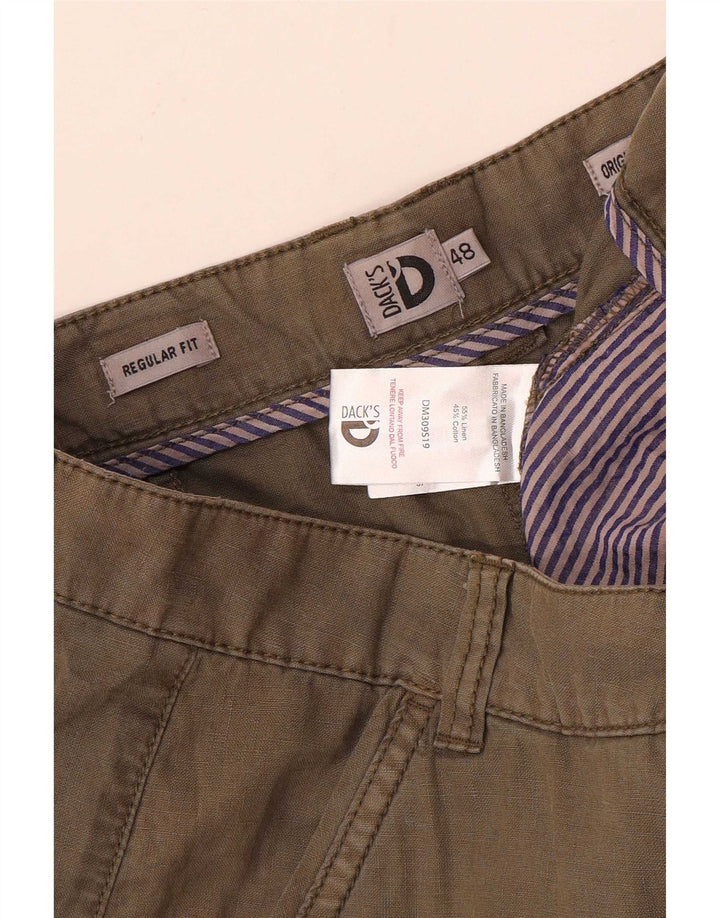 Męskie spodenki chino o regularnym kroju Dack IT 48 Medium W32 khaki lniane