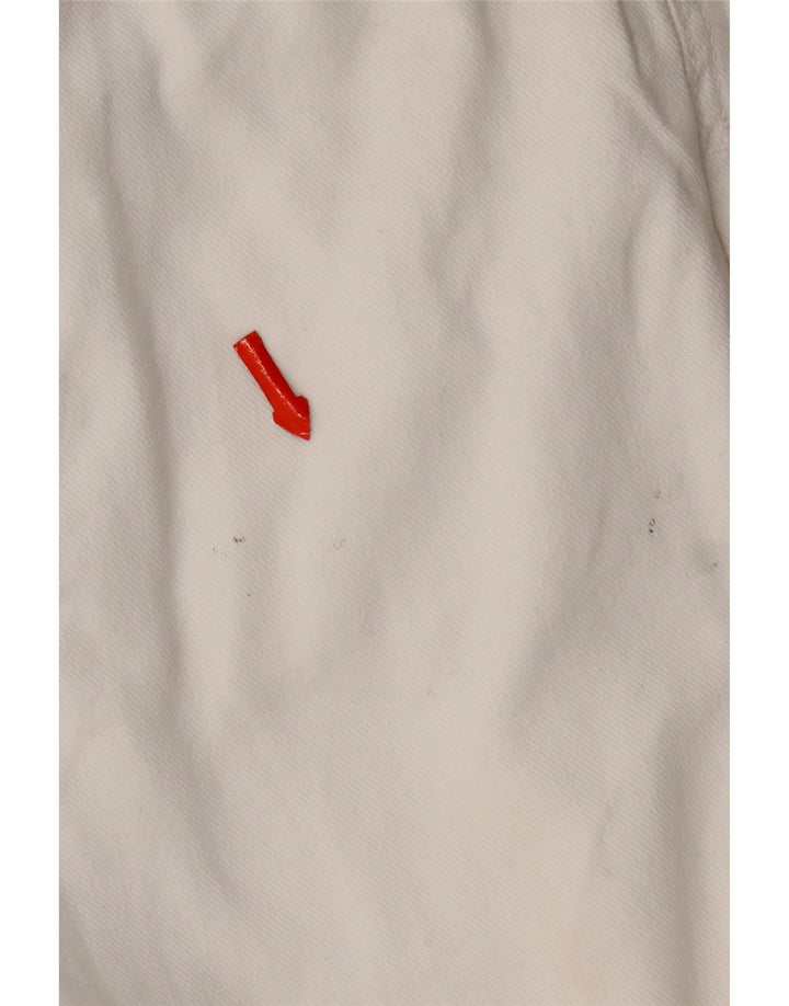 Damskie jeansy Zara w trudnej sytuacji, przycięte, EU 38, małe, W28 L24, biała bawełna