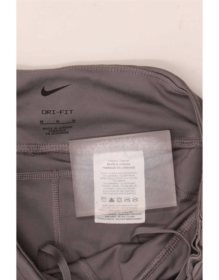 Damskie legginsy Nike Dri Fit UK 12, średnioszary, poliestrowy