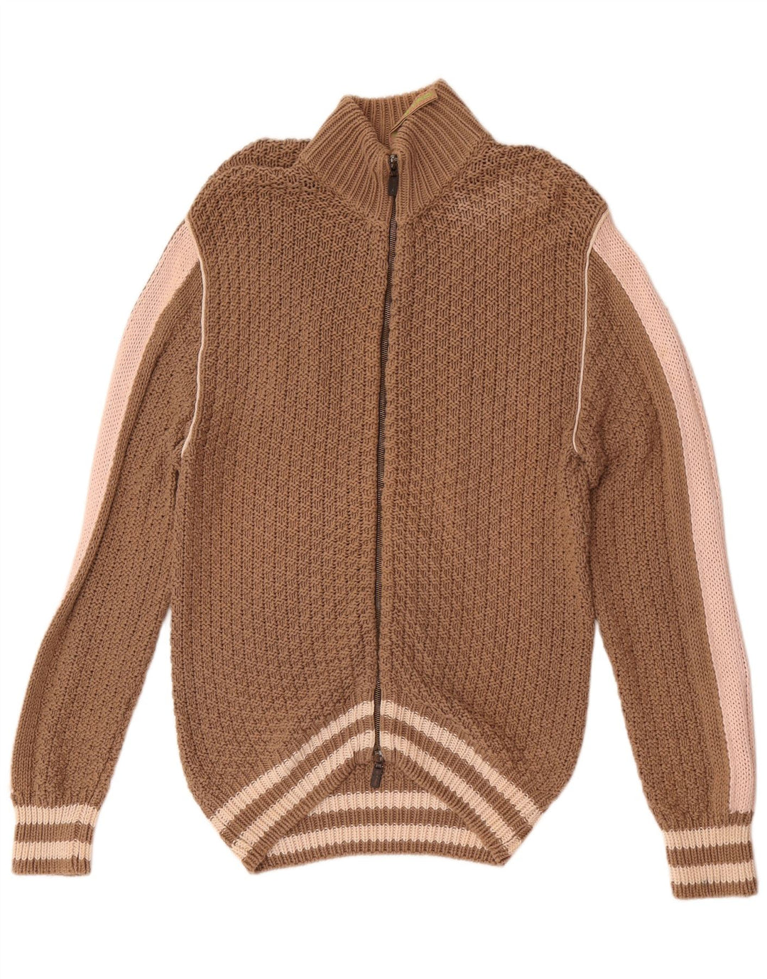Sweter damski Etro, kardigan UK 14, bawełna w kolorze średniego brązu