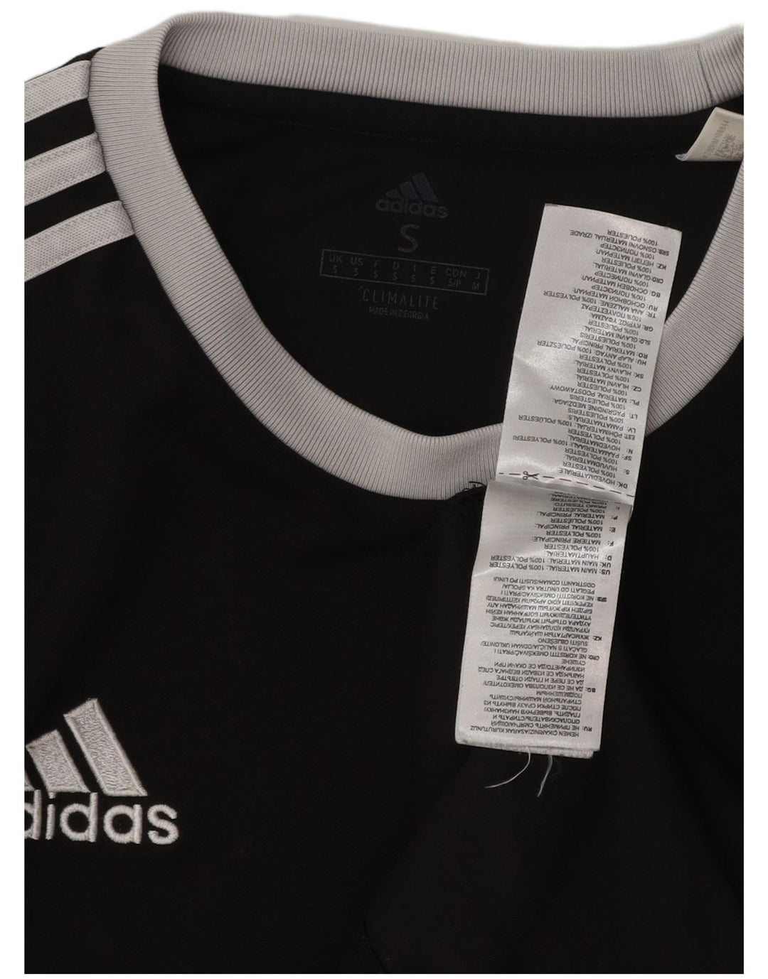 Męski T-shirt ADIDAS Climalite, mały, czarny, poliester