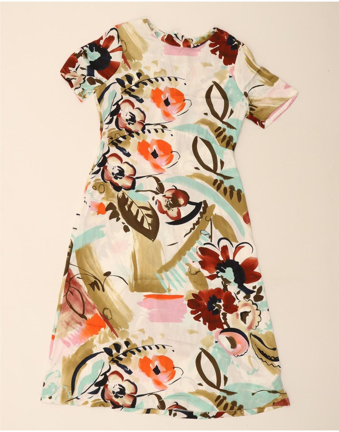 MARKS & SPENCER Womens A-Line Dress UK 12 Medium Multicoloured Floral