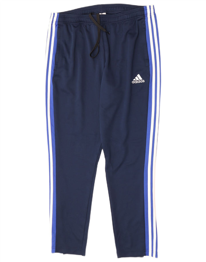 Męskie spodnie dresowe Adidas Climalite XL, granatowe, poliestrowe