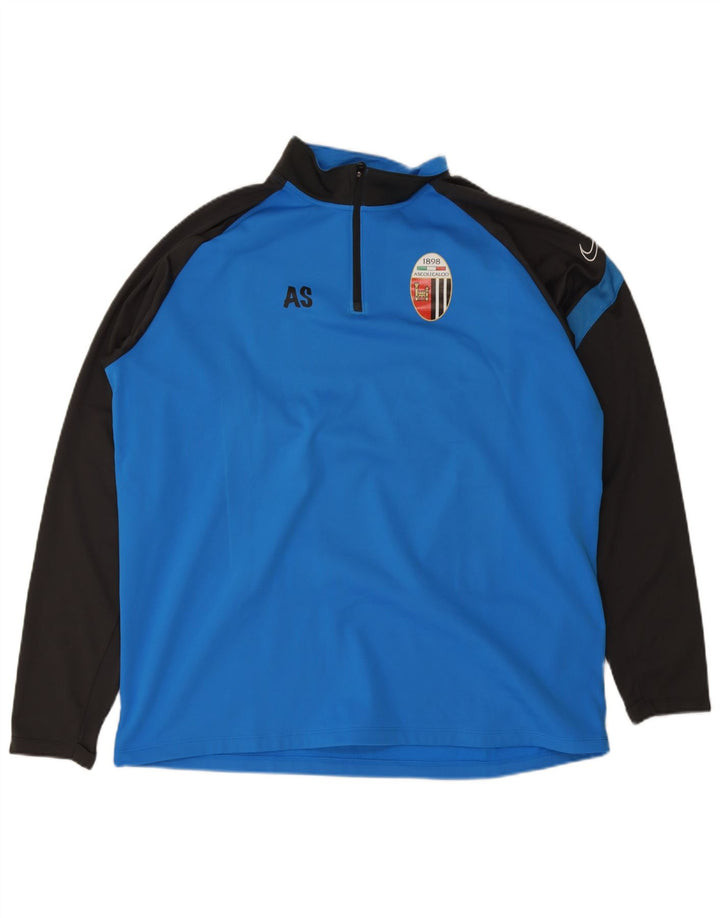 Męski dres Nike Dri Fit z grafiką, 2XL, niebieski, blok kolorów
