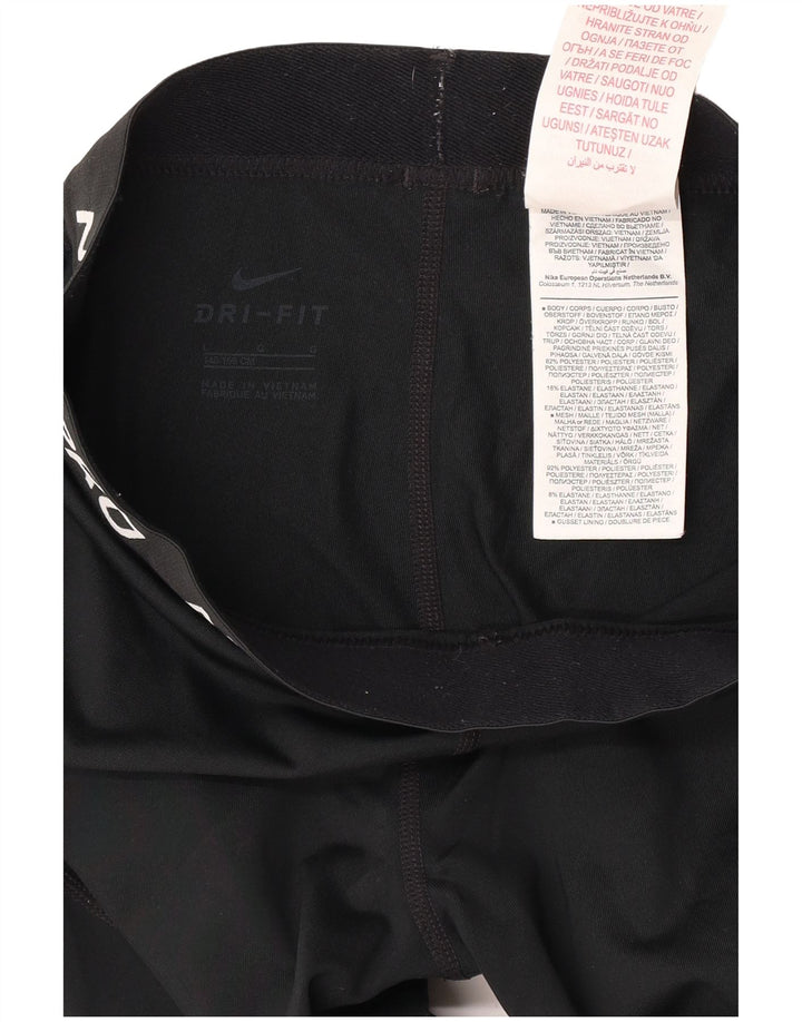 Dziewczęce legginsy NIKE Dri Fit z grafiką, duże, 12-13 lat, czarne, poliestrowe