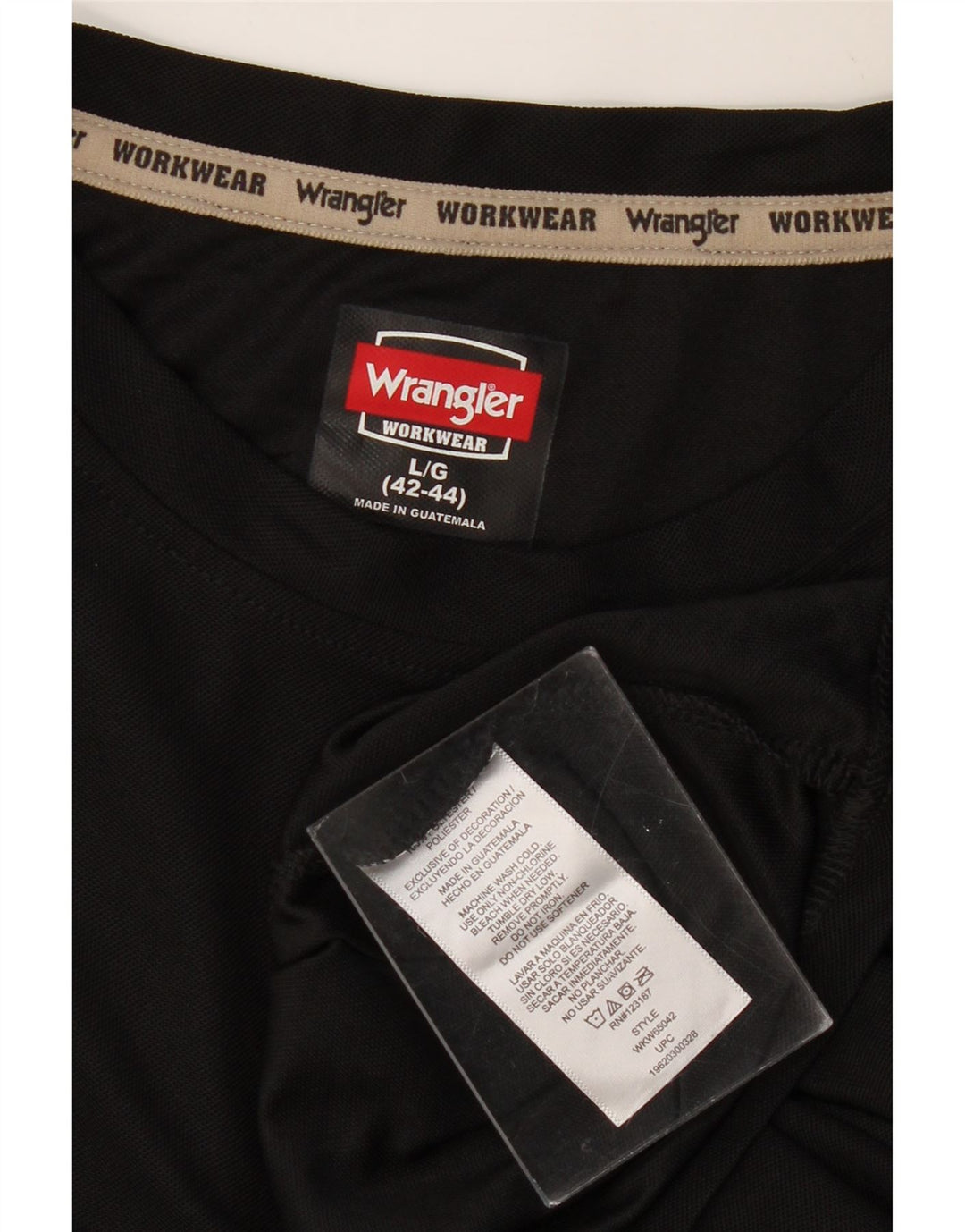 T-shirt męski WRANGLER Top UK 42/44, duży, czarny poliester