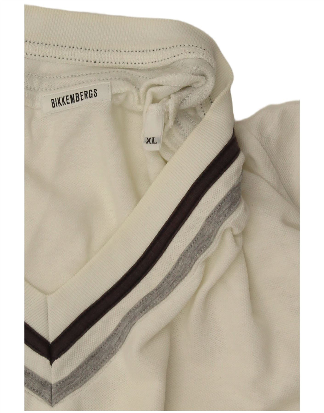 Bikkembergs Męski T-shirt Top XL w białe paski