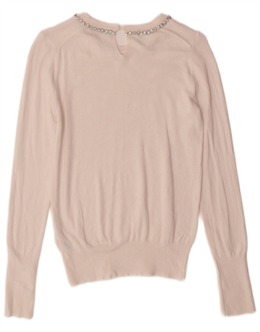 Damski sweter Zara z dekoltem w łódkę UK 10 Small Off White Wiskoza