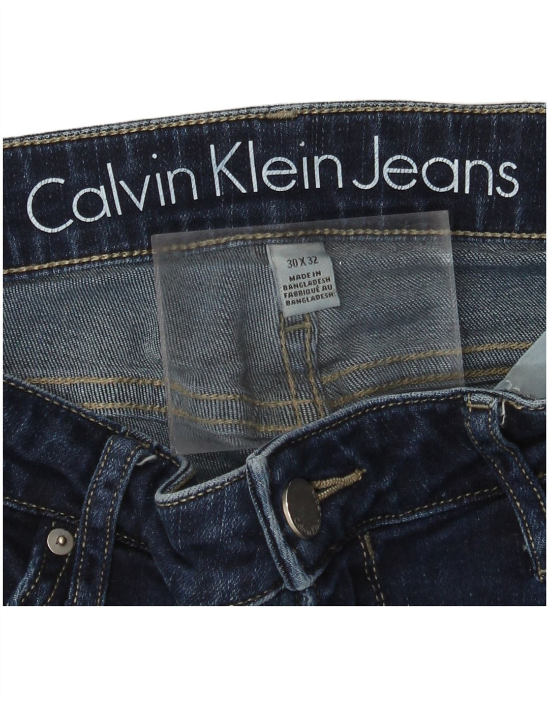 Damskie jeansy Calvin Klein Straight W30 L32 Granatowe
