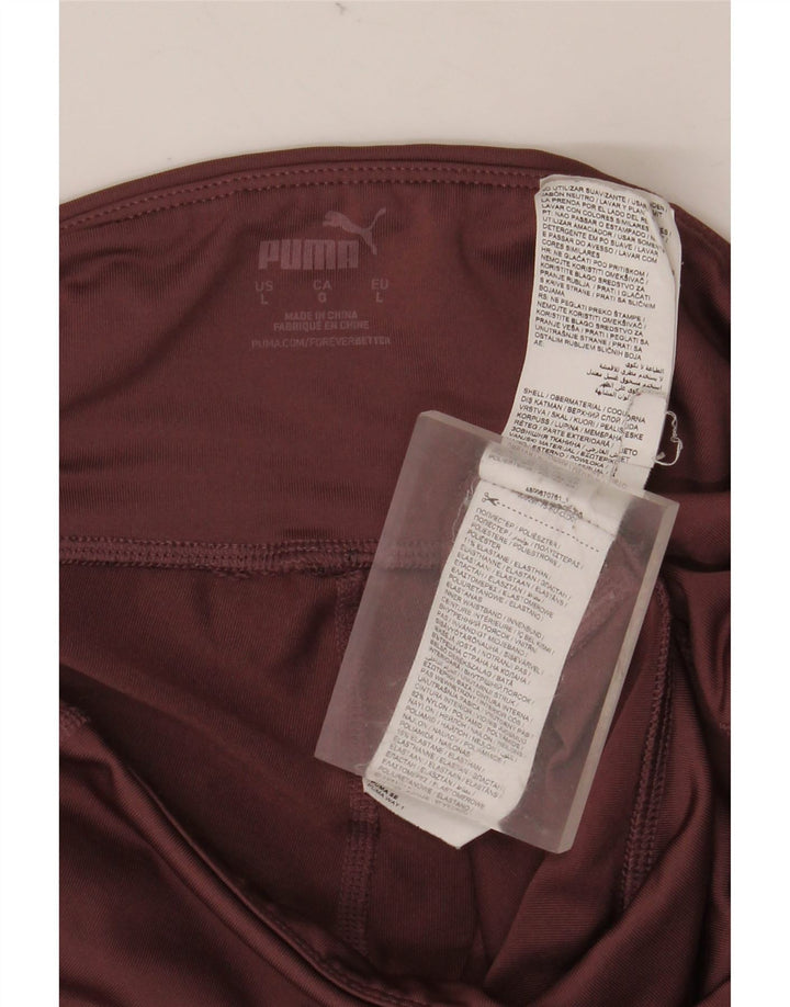 Damskie legginsy PUMA UK 16, duży, bordowy poliester