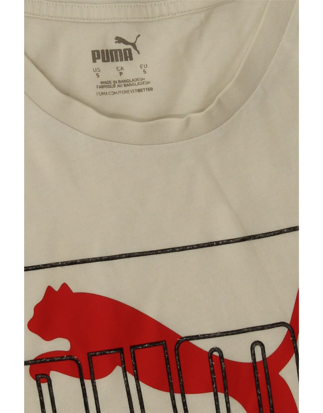 Męska koszulka z grafiką Puma, mała, biała, bawełniana