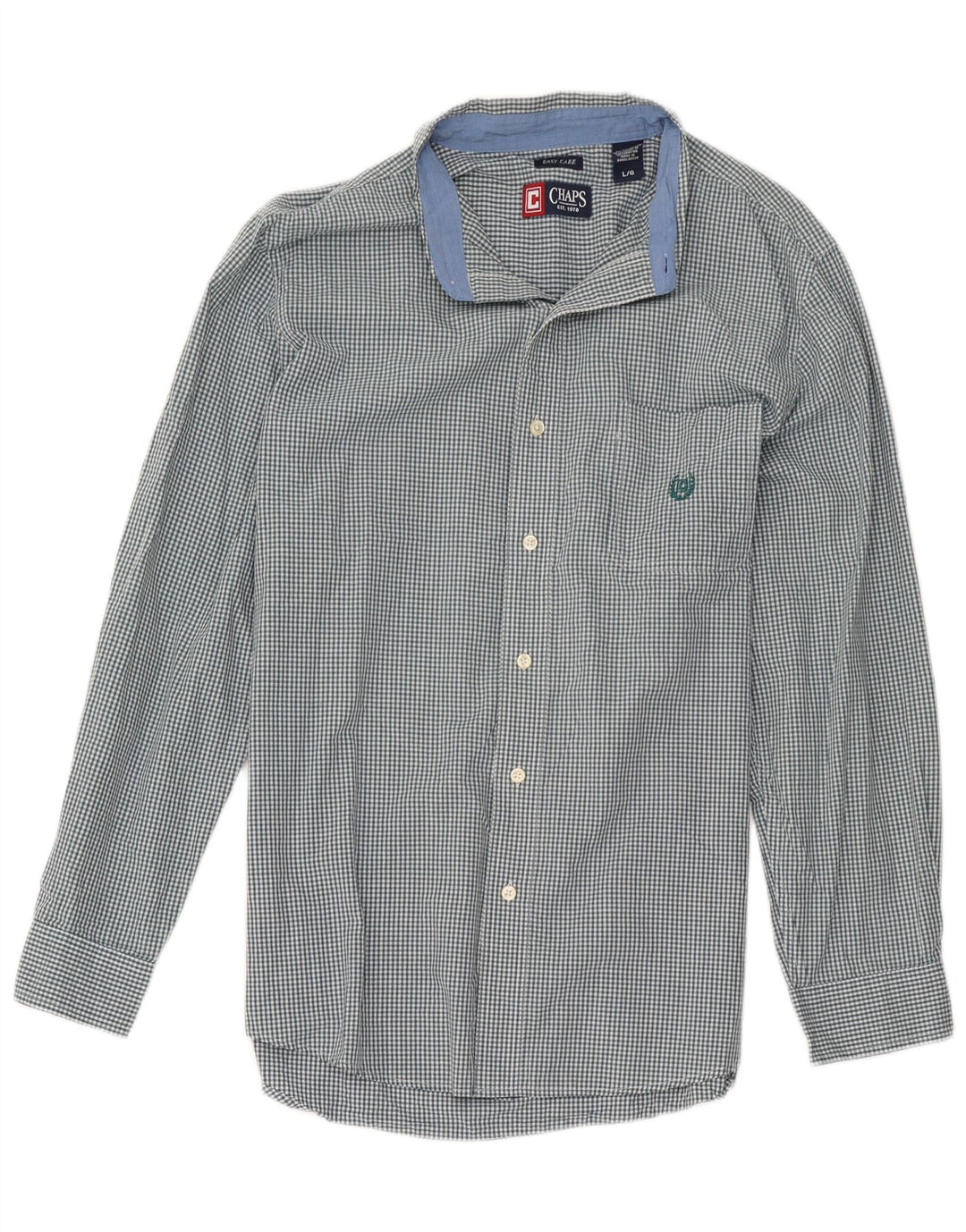 Koszula męska Chaps, duża, zielona, bawełniana w kratkę
