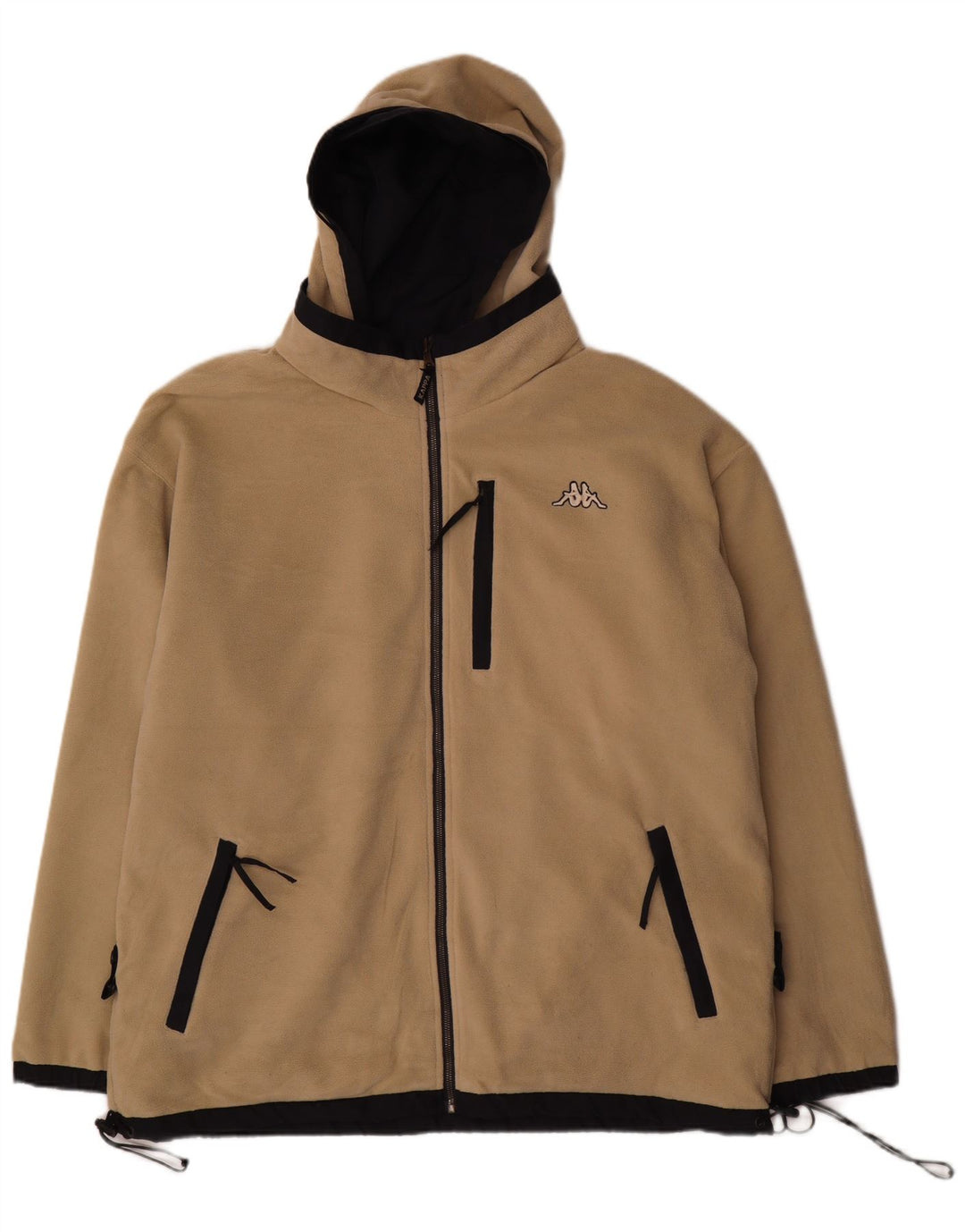 Męska dwustronna kurtka z kapturem Kappa UK 40, duża granatowa, poliestrowa