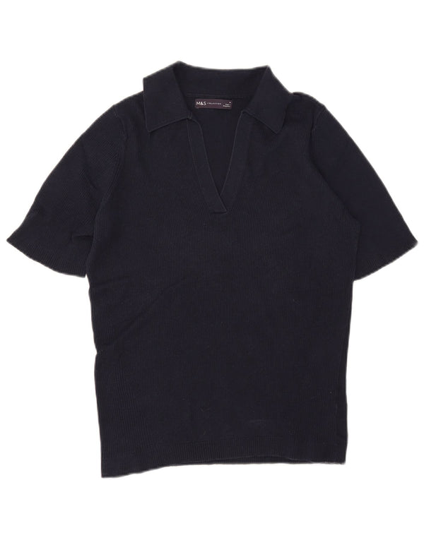 Damska koszulka polo Marks & Spencer UK 12, średnia, granatowa, bawełniana