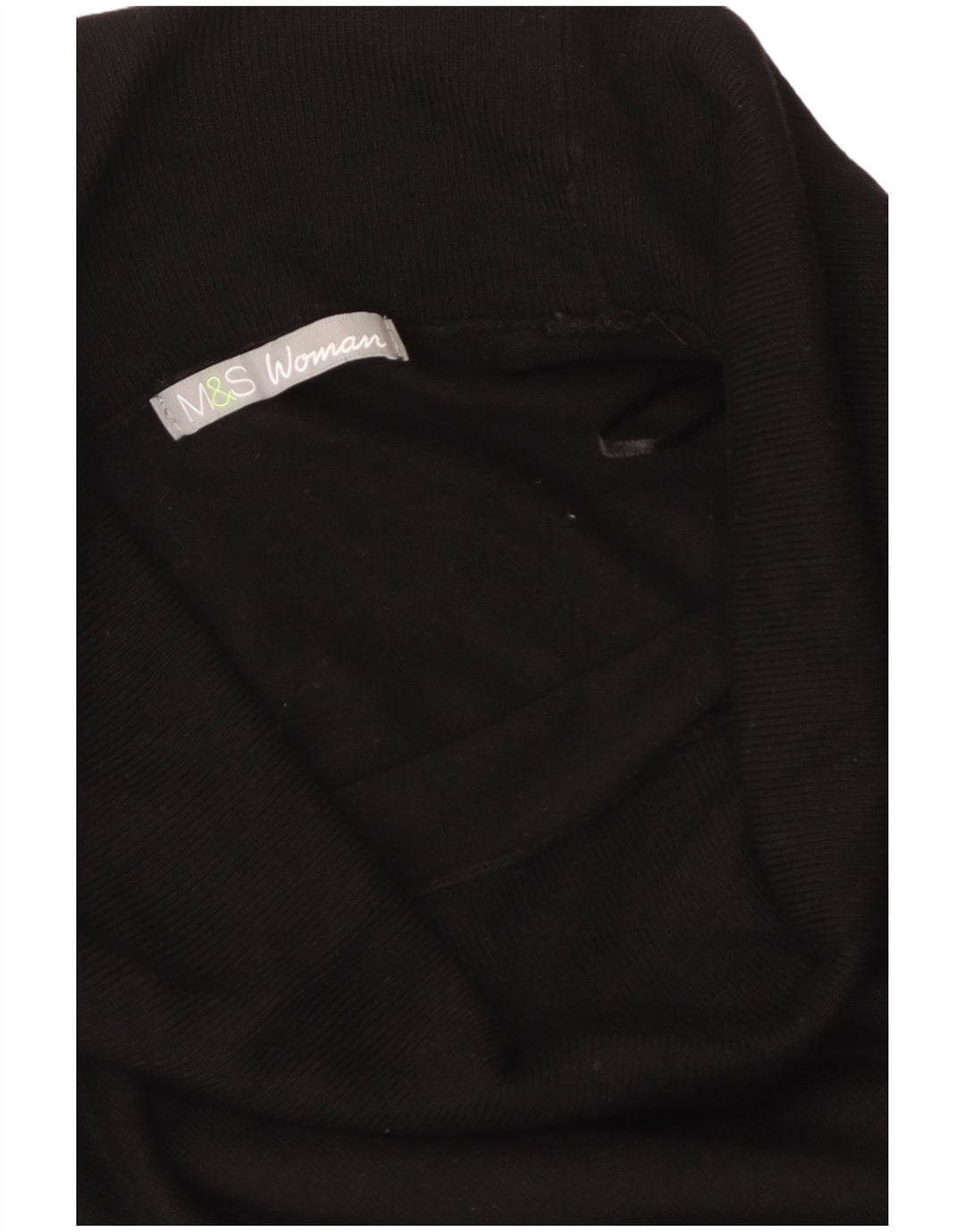MARKS & SPENCER Damski sweter z golfem UK 12 Średni czarny