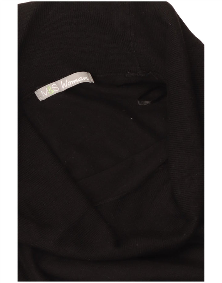 MARKS & SPENCER Damski sweter z golfem UK 12 Średni czarny