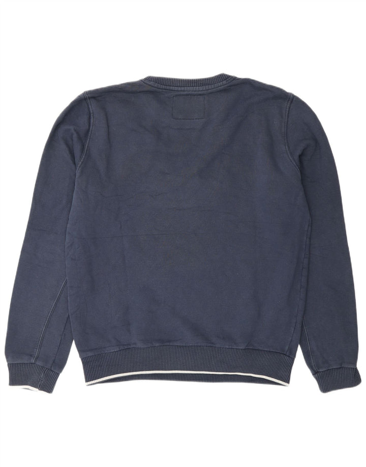 Męska bluza z grafiką Woolrich, duża, granatowa, bawełniana