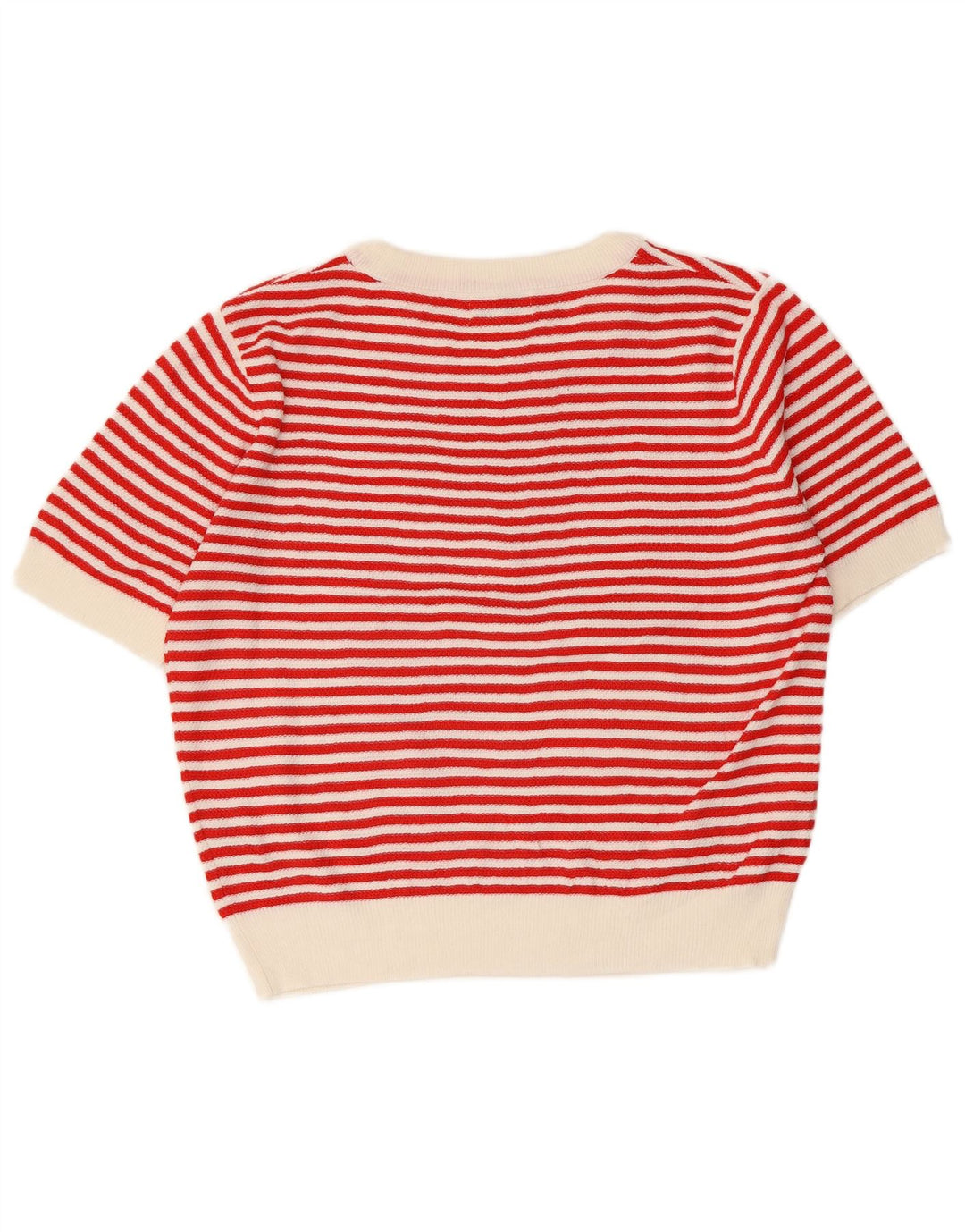 Damski sweter z okrągłym dekoltem PEPALOVES UK 14 w średnie czerwone paski