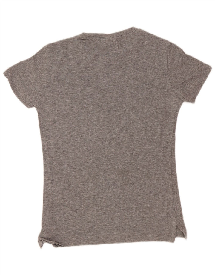 Damska koszulka z grafiką ELLESSE Top UK 10, mała, szara, nakrapiana bawełna