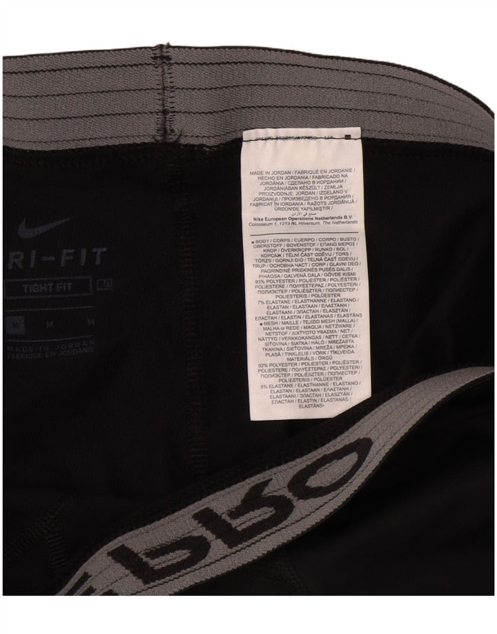 Męskie legginsy Nike Dri Fit Graphic, średni czarny poliester