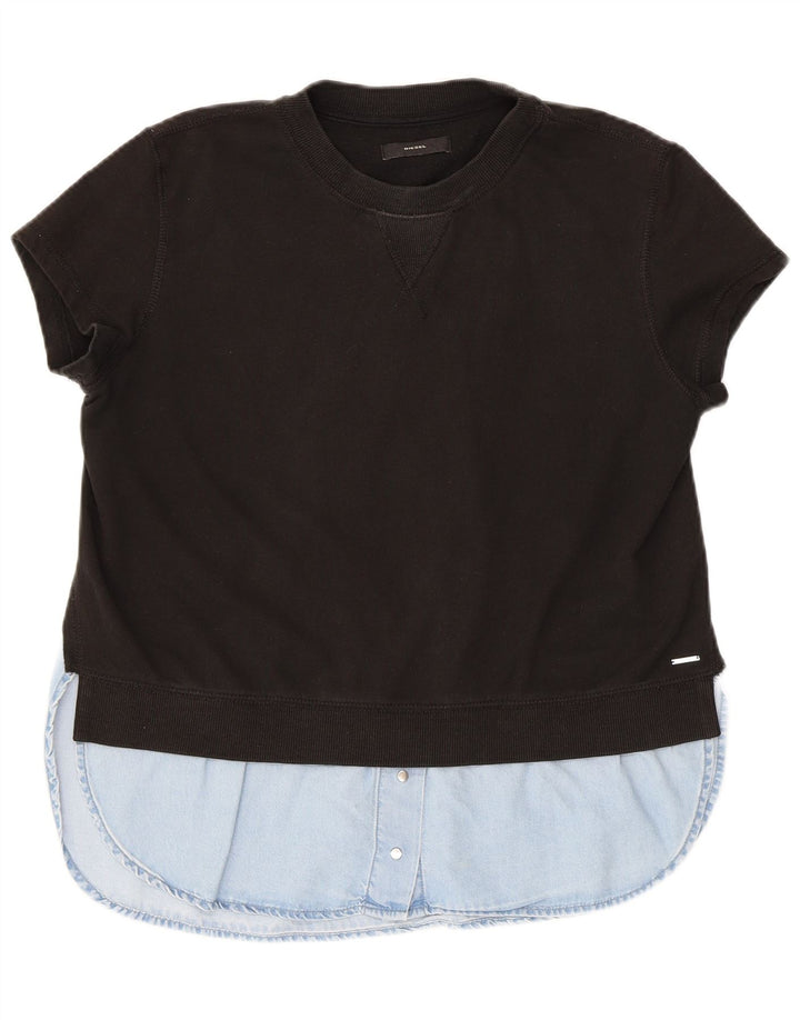 Damska bluza dresowa DIESEL UK 14 w kolorze średniej czerni